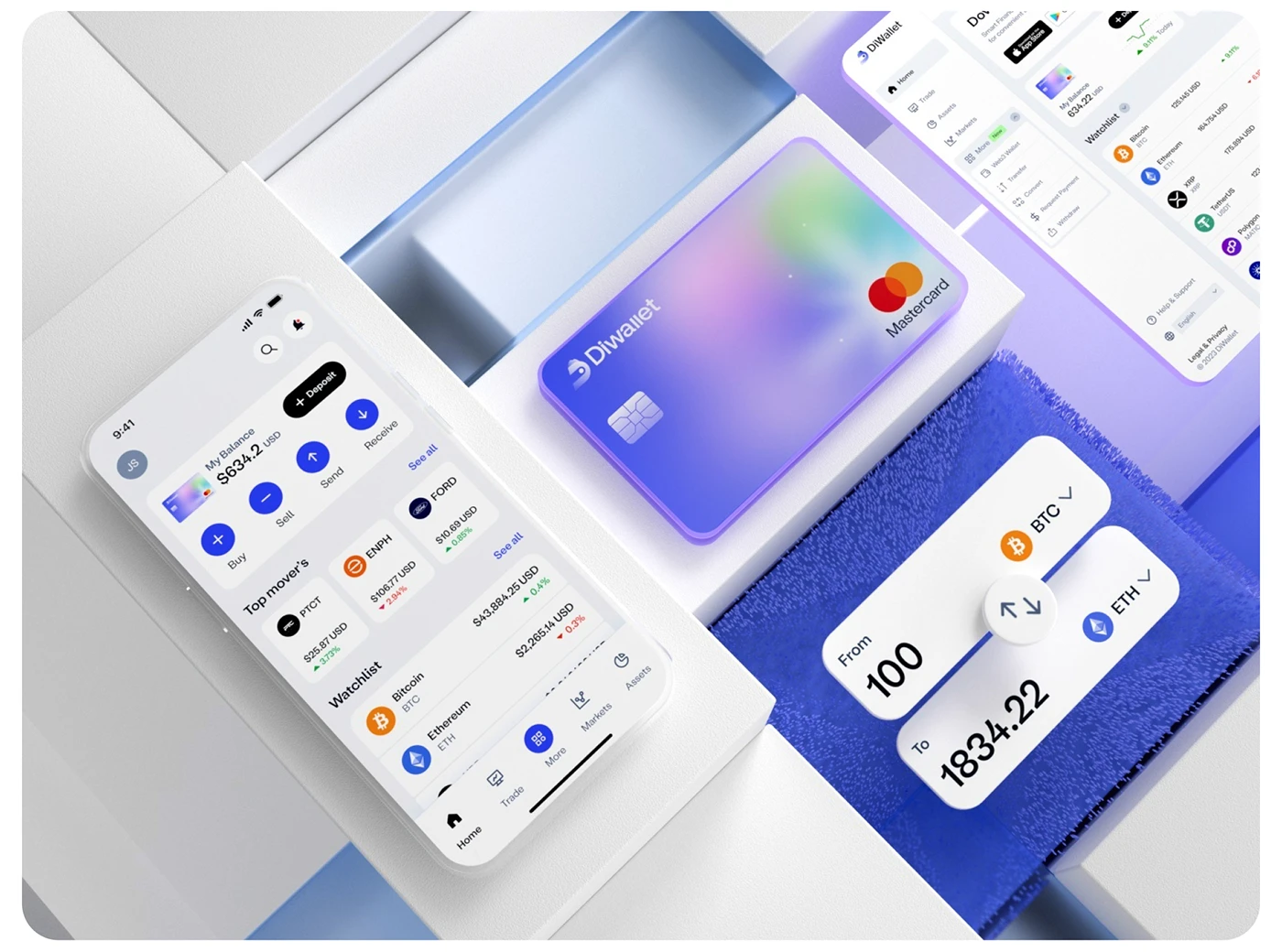 DiWallet Mobile App Interface